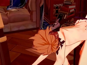 Genshin Impact Yaoi - Zhongli x Tartaglia Blowjob and fucked - Sissy crossdress Japanese Asian Manga Anime Game Porn Gay video gay asian porn
