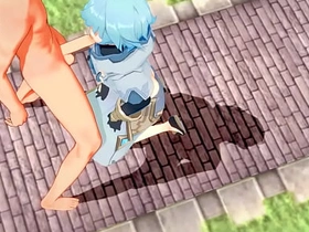 Genshin Impact Yaoi - Tartaglia x Chongyun HardSex - Sissy crossdress Japanese Asian Manga Anime Game Porn Gay japanese beefy gay porn