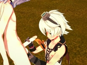 Genshin Impact Yaoi- Bennett Handjob and fucked by Razor - Japanese asian manga anime game porn gay taiwan massage gay porn