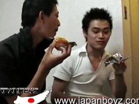 3 Japanese twinks finger fucking and sucking cock asian gay porn kiss