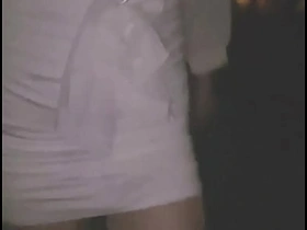 【露出】第一次女装伪娘户外露出：包臀裙 肉丝 高跟鞋 gay porn verbal chinese top