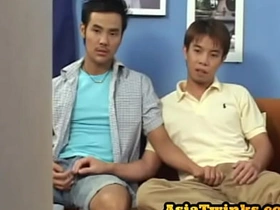 Japanese twink dick blowing before bareback doggy sex free gay porn japan