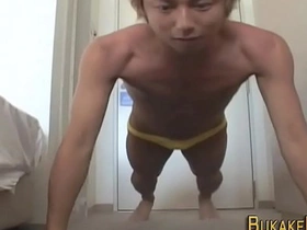 Gay asian twink stroking japanese gay spit porn