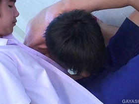 Asian Twinks Gab and Game Bareback Fuck hot gay chinese men sex porn