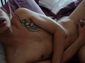 Thai Gay Boy Kai wanking his asian cock pinoy gay alter porn