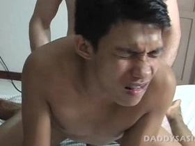 Daddy Fucks Asian Twink Benjie gay japanese threesome porn