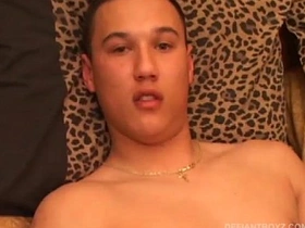 Twink Arik Strips Naked and Strokes Out His Cum gay chinese porn park