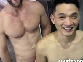 AmateursDoIt - Hung bearded jock fucks tight asian twink bareback gay porn pinoy handsome
