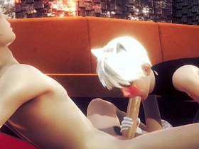 Yaoi Femboy - Alan Handjob and blowjob - Sissy Trap Crossdresser Anime Manga Japanese Asian Game Porn Gay korean big dick gay porn