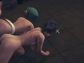 Genshin Impact Yaoi - 2 Venti Dildo and threesome - Sissy crossdress Japanese Asian Manga Anime Game Porn Gay japanese straight guy gay porn