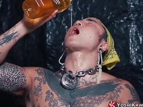 YOSHIKAWASAKIXXX - Asian Yoshi Kawasaki Drinks His Own Pee gangbang japanese gay porn